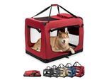 Lionto Hundetransportbox - faltbar - rot XXXL