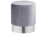 Xora Hocker, Grau, Chrom, Metall, Textil, rund, 35x42x35 cm, Wohnzimmer, Hocker, Sitzhocker