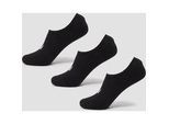 MP Unisex Invisible Socks (3 Pack) - Black - UK 6-8