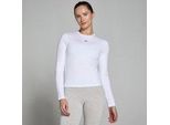 MP Damen Basics Körperbetontes Langarm-T-Shirt – Weiß - L