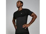 MP Herren Nahtloses Kurzarm-T-Shirt – Schwarz meliert - M