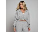 MP Damen Soft Touch Kapuzenpulli mit durchgehendem Reißverschluss – Hellgrau - XL
