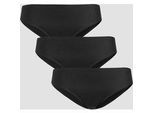 MP Women's Mid Rise No VPL Bikini Brief (3 Pack) - Black - L