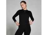 MP Damen Basics Körperbetontes Langarm-T-Shirt – Schwarz - M