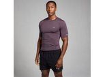 MP Herren Active Nahtloses T-Shirt mit Aufdruck – Dunkles Lila - L