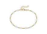 Armband SMART JEWEL "mit Kugeln und Süßwasser-Perlen, Silber 925", weiß, Armbänder, Damen, 19cm, Silber 925 (Sterlingsilber), Armband