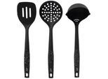 Küchenutensilien 3er-Set , Schwarz , Kunststoff , 8x33.2x11 cm , Küchenzubehör, Küchenhelfer, Küchenutensilien