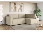 Ecksofa OTTO HOME "Zacharia wahlweise Schlafsofa mit Bettkasten, B/T/H 250/166/86 cm", grau (taupe), B:250cm H:86cm T:166cm, 100% Polyester, Sofas, Ecksofa, L-Form mit Wellenunterfederung, Ottomane rechts oder links bestellbar