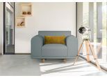 Loveseat OTTO HOME "Maroon Sessel", blau (petrol), B:125cm H:82cm T:96cm, 89% Polyester/9% Rayon/3% Nylon, Sessel, in skandinavischem Design, mit losem Kissen