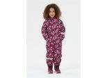 Schneeoverall ZIGZAG "Tower", Kinder, Gr. 116, EURO-Größen, beere, fuchsia, 100% Polyester, lang, Overalls, mit wasser- und winddichter TPU-Membran