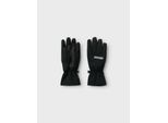 Winter-Arbeitshandschuhe NAME IT "NKNALFA GLOVE7 FO NOOS", Jungen, Gr. 9, schwarz, Strick, Kunstfaser, bedruckt, Handschuhe