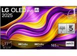 LG OLED-Fernseher "OLED77G57LW", Energieeffizienz: E (A-G), schwarz (silber, schwarz), 77 ″, Fernseher