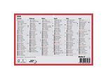 Biella Tafelkalender 2026, 6 Monate, 23,5x15,5 cm, Mondphasen, FSC Mix 70%, Karton, gelocht, schwarz/rot