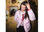 Lands' End x Lulu Guinness Lips Steppjacke, Damen, Pink, Baumwolle, by Lands' End