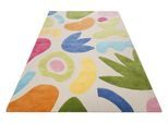 Kinderteppich SMART KIDS "Kimi", bunt, B:70cm H:1,2mm L:140cm, Wolle, Teppiche, Kinderteppich, handgetuftet aus Naturfasern, bunt, abstraktes Design, Kinderzimmer