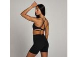 MP Damen Tempo Sport-BH mit gekreuzten Rückenträgern – Schwarz - L