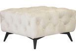 Polsterhocker HOME AFFAIRE "Glynis", beige, B:80cm H:45cm T:80cm, Struktur (100% Polyester);Samtoptik (100% Polyester), Hocker, Polsterhocker, aufwändige Knopfheftung, moderne Chesterfield Optik, Fußfarbe wählbar