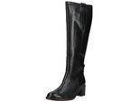 Stiefel GABOR "Gabor Stiefel Glattleder", Damen, Gr. 38,5, schwarz, Glattleder, Schuhe Stiefel