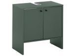 Mid.you Waschbeckenunterschrank, Olivgrün, Kunststoff, 60x60x35 cm, Made in EU, stehend, Badezimmer, Badezimmerschränke, Waschbeckenunterschränke