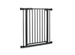 Hauck Türschutzgitter , Schwarz , Metall, Kunststoff , 75x77 cm , Verlängerung erhältlich , Babysicherheit, Treppenschutzgitter