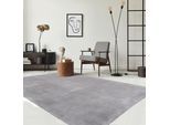 Teppich THE CARPET "Relax", grau, B:120cm H:16mm L:160cm, Polyester, Teppiche, Teppich, waschbarer Wohnzimmer Teppich modern rutschfest, Kundenliebling