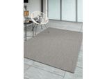 Teppich THE CARPET "Mistra", grau, B:120cm H:1mm L:170cm, Polypropylen, Teppiche, Teppich, moderner robuster In und Outdoor Teppich