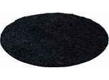Hochflor-Teppich AYYILDIZ TEPPICHE "Life Shaggy 1500" Gr. 9, grau (anthrazit), H:30mm Ø:160cm, Kunstfaser, Teppiche, Hochflor-Teppich, auch in rechteckig, Wohnzimmer, Langflor, grosse Farbauswahl