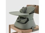 Hochstuhl , Salbeigrün , Kunststoff, Textil , 35.2x27.7x34.4 cm , BPA-frei , Bezug abnehmbar, Bezug waschbar, 3-Punkt-Gurt, Snacktablett , Babymöbel & Kindermöbel, Babyzimmer, Hochstühle