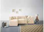 3-Sitzer HOME AFFAIRE "Sundstrup L-Form", beige, B:256cm H:76,5cm T:93cm, 100% Polyester, Sofas, Modulserie, individuelle Zusammenstellung