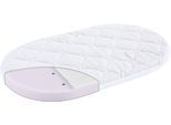 Babymatratze TRÄUMELAND "Brise Light passend für Cybex Priam, 32 x 78 x 6 cm, oval", weiß, B:32cm H:6cm L:78cm, Bezug (oben): 62% Polyester, 38% Lyocell (TENCEL™). Bezug (unten): 100% Polyester. Steppfüllung: 100% Polyester, Matratzen, Matratze, Allergiker geeignet (Hausstauballergiker)