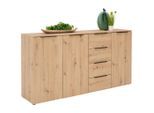 Xora Sideboard , Eichefarben , Holzwerkstoff , 4 Fächer , 4 Schublade(n) Schubladen , 181.5x92.9x42 cm , stehend, In verschiedenen Grössen erhältlich , Kleinmöbel, Kommoden, Sideboards