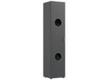 Xora Wäscheschrank, Graphit, Holzwerkstoff, 2 Fächer, 40x185x40 cm, BQ - Bündnis für Qualität, Made in Germany, DIN EN ISO 9001, Waschküche, Wäscheschrank