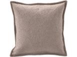 Dekokissen HOMSY BY ANA JOHNSON "Bouclea", beige, unifarben, B:50cm L:50cm, Polyester, Dekokissen_Sitzkissen_Kissenhüllen, 2 er-Set, Dekokissen, 50 x 50 cm mit Reißverschluss, ohne Füllung