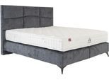 Boxspringbett HOME AFFAIRE "Violette erhältlich in den Breite 160, 180 & 200cm", grau (dunkelgrau), B:169cm L:212cm, 100% PES, Komplettbetten, Boxspringbett, inkl. Topper und extra dicker Taschen-Federkernmatratze
