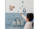 Wandtattoo LITTLE DUTCH "Wandsticker Set Forest Friends A4 (3x St.)", mehrfarbig, H:30cm, PVC, Wandtattoos, Wandtattoo, 3x A4-Format