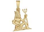 Sternzeichenanhänger JOBO "Anhänger Sternzeichen", goldfarben, Schmuckanhänger, Damen, Wassermann, Silber 925 (Sterlingsilber), 925 Silber vergoldet matt