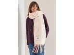 Schal CECIL, Damen, Gr. onesize, light sandy beige, Stoff, 100% Polyester, Modetücher Schal, mit Fransen am Saum