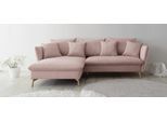 Ecksofa OTTO HOME "MERLE, 258 cm, L-Form, traumhafter Cord", rosa (altrosa), B:258cm H:91cm, 100% Polyester;Federung Ottomane : 12 x Feder Type B 1650mm;Ferderung 2 Sitzer: 10 x Feder Type B 650 mm;PU-Schaum und Nosag-Federung;Sitz und Funktion: Schaum T30/40 8 cm, Sofas, Ecksofa, mit Bettfunktion und Bettkasten, Liegefläche 224 x 139
