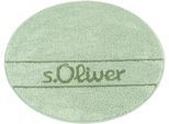 Badematte S.OLIVER "Allie, Badvorleger, Badezimmer Teppich, Duschvorleger" Gr. 7, grün (hellgrün), H:10mm, Polyester, Badematten, Badematte, Badteppich, weiche Haptik, unifarben mit s.Oliver Schriftzug