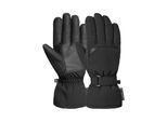 Skihandschuhe REUSCH "Kai R-TEX XT", Damen, Gr. 8, schwarz, 87% Polyester, 11% Lederimitat, 2% Elasthan, unifarben, Handschuhe, mit wasserdichter, atmungsaktiver Funktion