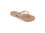 Sandale ROXY "Viva", Mädchen, Gr. 3,5(3,5), beige (gold), Synthetik, Schuhe Sandale