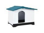 VidaXL Hundehütte aus Polypropylen blau 90 cm, 68 cm, 66 cm