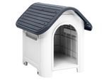 VidaXL Hundehütte 59x75x66cm Polypropylen Hundehaus grau