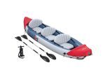 Bestway Kajak 65052 Ventura Kayak , Grau, Rot , Metall, Kunststoff , 381x100 cm , Freizeit & Co, Pools & Wasserspaß, Schlauchboote & Kajaks