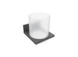 Hewi System 900 Q Glasbecher 900Q04.00060SC pulverbeschichtet dunkelgrau perlglimmer tiefmatt, mit Metall-Halter