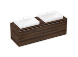 hansgrohe Xelu Q Konsole 54112630 1560 x 550 mm, 2 Ausschnitte 600 x 480 mm, Nussbaum dunkel