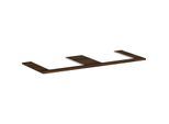 hansgrohe Xelu Q Konsole 54099630 1360 x 550 mm, 2 Ausschnitte 500 x 480 mm, Nussbaum dunkel