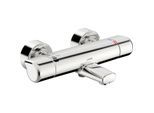 Hansa Hansacare Wannen-Thermostat 08717100 AP, S-Anschlüsse verdeckt, Ausladung 168 mm, chrom