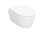 Geberit iCon Wand-WC mit WC Sitz 502381JT1 36x49cm, verkürzte Ausladung, geschlossene Form, rimfree, weiß matt