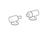 Geberit Renova Comfort Scharnier-Set 598072000 mit Absenkautomatik, für WC-Sitz